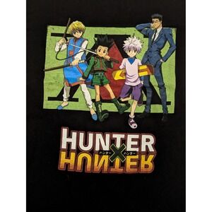 Hunter x‎ Hunter T Shirt Anime Manga Graphic Tee Black Cartoon HxH Medium